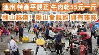 廣東連州美食旅遊攻略！特產平靚正！瘋狂大採購！！牛肉乾55元一斤！翻山越嶺！陽山食靚雞！雞有雞味！一定要試！從未吃過這麼美味！群山環繞的城市！午餐！Canton Food Tour｜GuangZhou