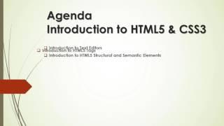 Introduction to HTML5 & CSS3 Part.1