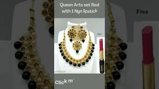 Queen Arts Set Red With 1 Nyn Lipstick under 250@unique collection with Madhu Sharma