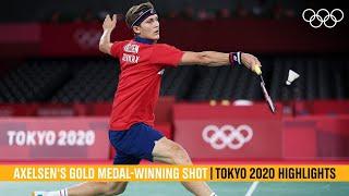 Viktor Axelsen's gold-winning shot  | #Tokyo2020