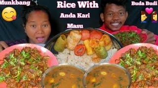 RiceWith Anda Kari Masu Eating || Mukbang Video