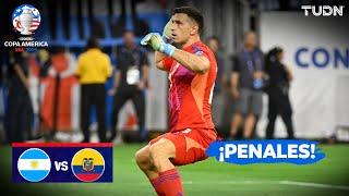 ¡TANDA DE PENALES COMPLETA!  | Argentina 1-1 Ecuador | Copa América 2024 - 4tos | TUDN