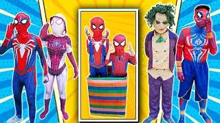 JOKER breaks into Spider-man's house - KID SPIDER MAN defeats BAD GUYS || Action Movie Compilation