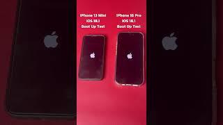 iPhone 16 Pro vs iPhone 13 Mini Boot Up Test #Shorts