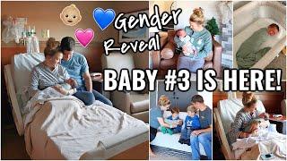 BABY #3 IS HERE!! SURPRISE GENDER REVEAL AT BIRTH & NAME REVEAL