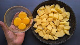 Just Add Eggs With Potatoes Its So Delicious! Simple Breakfast Recipe. Healthy Cheap & Tasty Snacks.