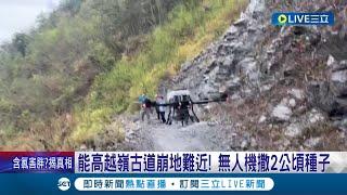 降低人員風險! 南投能高越嶺古道崩地陡峭 林管處出動無人機播種造林 具體成效仍有待時間觀察│記者 吳崑榆 陳逸潔 邱瑞揚│【LIVE大現場】20230410│三立新聞台