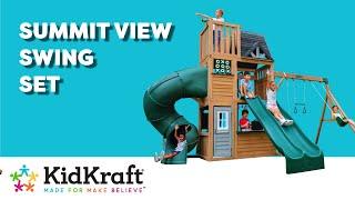 Summit View Swing Set I KidKraft Wooden Outdoor Swing Sets