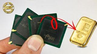 Gold Recovery from 3KG of BGA Ic Chips Without Heat Sinks | Gold Recovery  From BGA Chips