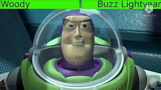 Toy Story (1995) Woody Vs Buzz Lightyear With Healthbars