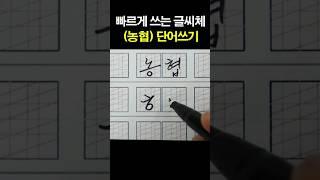 ㅂ,ㅎ 글씨 빠르게 쓰기 강좌 #글씨잘쓰는법 #윤바른글씨 #글씨체