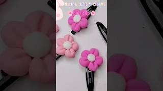 Hair clip with clay #diy #clay craft #craft #love #papercraft