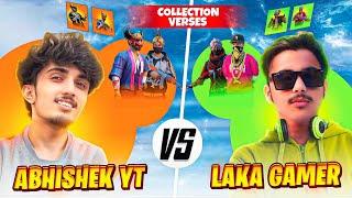 LAKA GAMING vs ABHISHEK YT Biggest Collection War️ - Garena Free Fire !!