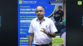 Resonance PCCP Division Announces  Teacher Training Program TTP  for classes 5th to 10th