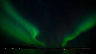 10 HOURS Aurora Borealis Green Northern Lights Relaxation binaural Sleep study relaxing music