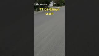 TT02 85mph with crash at the end #tt02 #tamiya  #speedrun #shorts