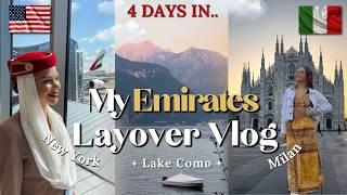 A day in the LIFE as EMIRATES Cabin Crew ️ 4 Days in MILAN & NYC Vlog