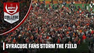 Syracuse fans storm the field after upsetting No. 6 Miami | ESPN College Football