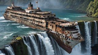1987 Cruise Ship Found Dangling Over Niagara Falls – Ripped in Half by the Current!