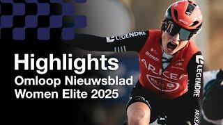 Lotte Claes stuns everyone with a surprise win!  | Highlights Omloop Nieuwsblad 2025