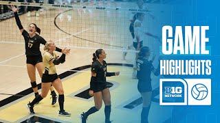 Indiana at Purdue | Highlights | Big Ten Volleyball | 10/19/2024