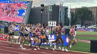 Men’s 5000m Round 1 Heat 2, 2024 U.S. Olympic Trials, Grant Fisher, Woody Kincaid, Sam Prakel