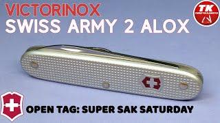 Victorinox Swiss Army 2 Alox Pocket Knife - Open Tag: #SuperSakSaturday