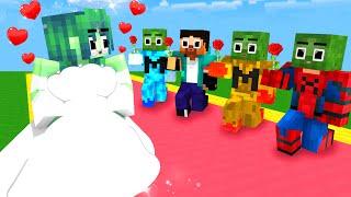 Baby Zombie Vs Squid Game Doll Sad Wedding - Minecraft Animation
