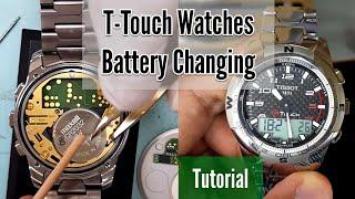 How To Change or Replace T touch watch Battery and Time Setting Synchronize | Watch Repair Channel
