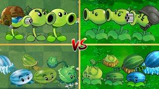 PvZ 2 Challenge - PVZ 2 All Team Plant Vs PVZ 1 - Which Version Of The Team Will Win ？