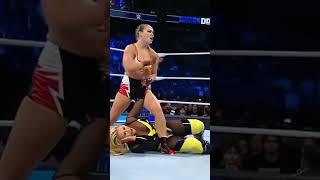 Ronda drives Sonya into the barricade and eliminates Natalya #shorts