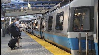 Logan International Airport to Downtown Boston via blue line shuttle/train