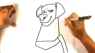 EASY How to Draw DC LEAGUE OF SUPER PETS - Krypto Super Dog