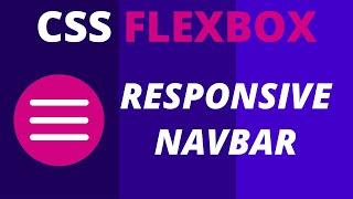 FLEXBOX Responsive Navbar (with Logo) | Navigation Menu Bar with HTML, CSS & JavaScript