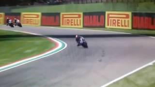 Eugene Laverty's firey crash at Imola