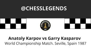 Anatoly Karpov vs Garry Kasparov. World Championship Match. Seville, Spain 1987.