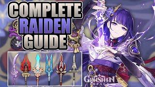 RAIDEN SHOGUN - COMPLETE GUIDE - 4/5 Weapons, Mechanics, Artifacts, Comps | Genshin Impact