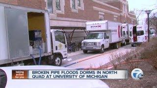 Broken pipe floods dorms in North Quad at University of Michigan