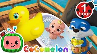 5 Little Ducks Bath Time  | CoComelon Animal Time | Nursery Rhymes & Kids Songs