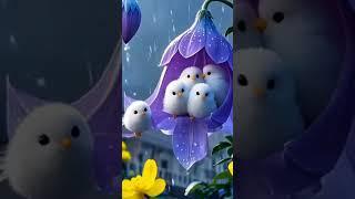 "tiny birds sheltering from rain| cutest nest moment eve #shorts"