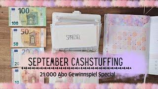 September Cashstuffing 21.000 Abo Gewinnspiel Geld Sparen