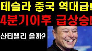 테슬라 중국 또 역대급! 4분기이후 급상승 오나? 산타랠리 다시 올까? 테슬라 매가팩 공급이 계속 확대중! 테슬라 공매도들 한심한 하락배팅! 공매도들 피눈물이 흐른다!