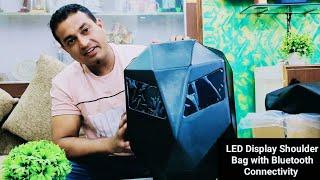 LED Display Shoulder Bag with Bluetooth Connectivity| Best Quality Bikers Bag | traveling life