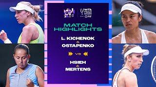 L. Kichenok & Ostapenko vs. Hsieh & Mertens | 2024 WTA Finals Riyadh Group Stage | Match Highlights