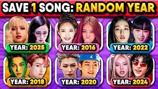 Save 1 Kpop Song: RANDOM YEAR (6 Songs Per Round) | Kpop Quiz Challenge