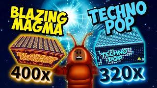 New 400x Blazing magma & 320x Techno pop in (fireworks playground) Roblox.