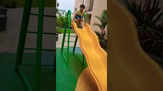 maya vlogs # cute baby enjoying in slide 🫠#jhula# viral shorts # shorts # trending# funny 