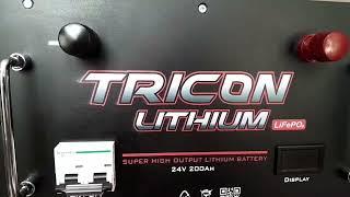 Allahamdullillah Fresh Stock Tricon Lithium 24V 100Ah & 24V 200Ah 2024 model battery