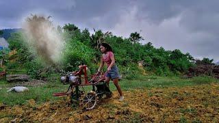 Complete Mini Plow Machine of a Rural Girl | Tractor Plow Vietnamese style