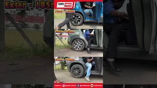 Ground Clearance Test | Rear Seat Comfort Test | Fronx Vs Exter Vs Punch |  #exter #punch #fornx